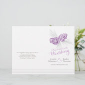 Cones violet gris hiver grand programme de mariage (Debout devant)