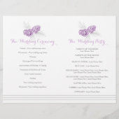 Cones violet gris hiver grand programme de mariage (Dos)