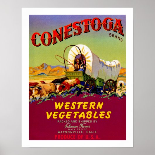 Conestoga Westerne groenten Poster (Voorkant)