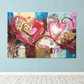 Conexões Apaixonadas Canvas Afdruk (Insitu (Houten vloer))