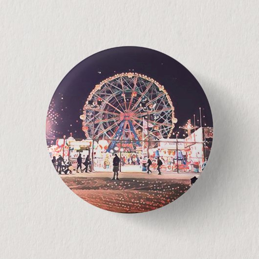 Coney Island Amusement Ronde Button 3,2 Cm (Voorkant)