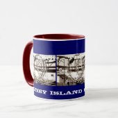 Coney Island Antiek Uitzicht Looping Roller Onderz Mok (Voorkant links)