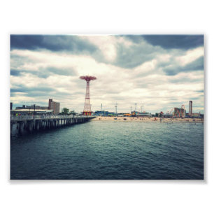 Coney Island Beach Foto Afdruk