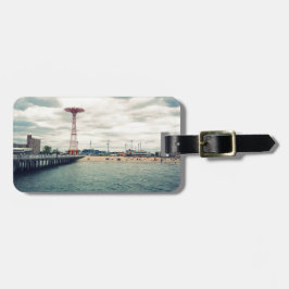 Coney Island Beach Panorama Bagagelabel