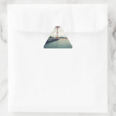 Coney Island Beach Panorama Driehoek Sticker (Tas)