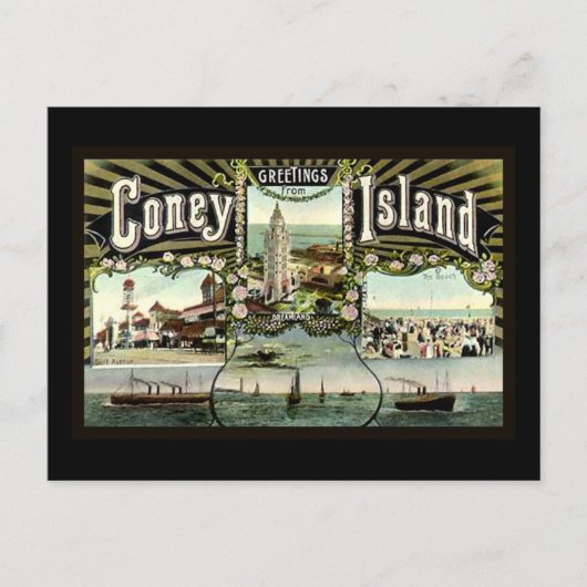 Coney Island Briefkaart (Voorkant)