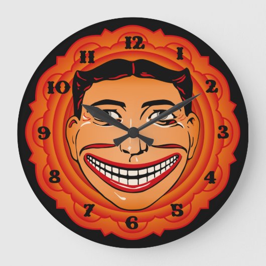 Coney Island Funny Face Clock Grote Klok (Voorkant)