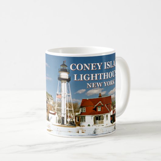 Coney Island Lighthouse, New York Mok (Voorkant rechts)