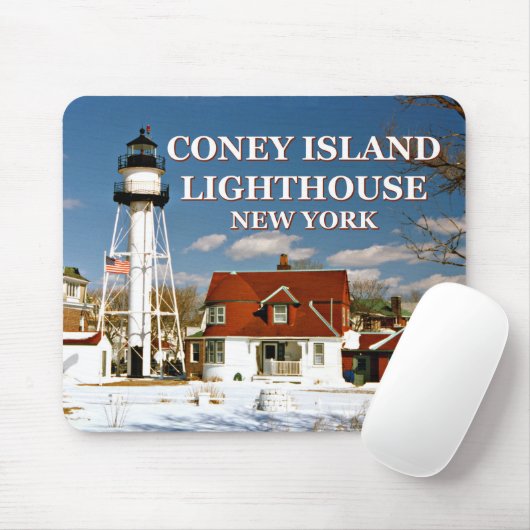 Coney Island Lighthouse, New York Mousepad Muismat (Met muis)