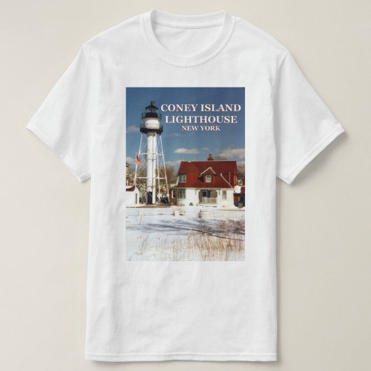 Coney Island Lighthouse, New York T-Shirt (Design voorkant)