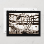Coney Island Loop the Loop Roller Onderzetter Brie Briefkaart (Voorkant / Achterkant)