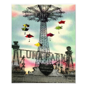 Coney Island Luna Park Foto Afdruk