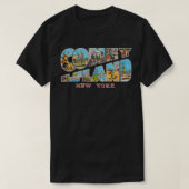 Coney Island New York NY Retro Souvenir T-shirt (Design voorkant)