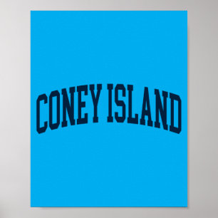 Coney Island New York Souvenir Retro Chic Poster