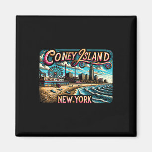 Coney Island New York Travel Summer Family Vakanti Magneet