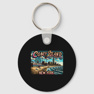 Coney Island New York Travel Summer Family Vakanti Sleutelhanger