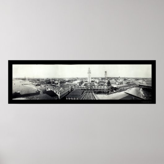 Coney Island NY Foto 1910 Poster (Voorkant)