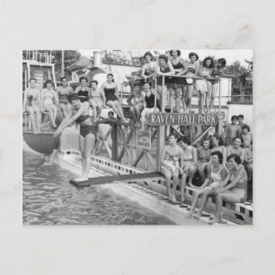 Coney Island Pool-1824025.bw.jpg Briefkaart