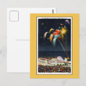  Coney Island - vuurwerk op het strand Briefkaart (Voorkant / Achterkant)