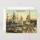 Coney Island, Waves Ride, Luna Park, Briefkaart (Voorkant / Achterkant)
