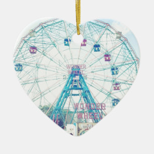 Coney Island Wonderwheels Ferris Wheel in Summer Keramisch Ornament