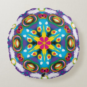 Confectie Kaleidoscoop Rond Kussen