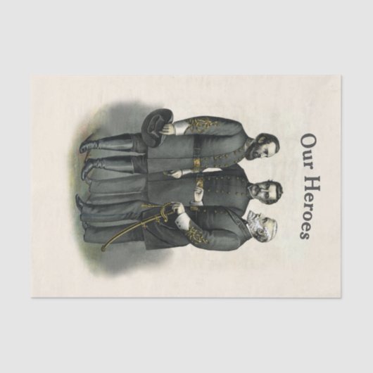Confederacy Civil War Heroes Tissuepapier (Voorkant)