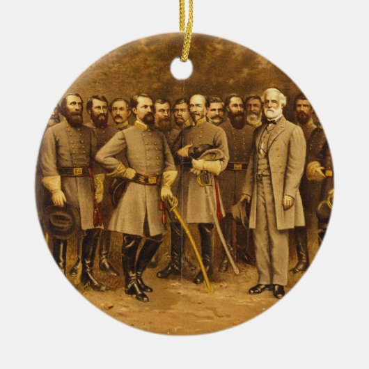 Confederate Generaal Robert E. Lee en zijn General Keramisch Ornament (Voorkant)