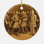 Confederate Generaal Robert E. Lee en zijn General Keramisch Ornament (Achterkant)