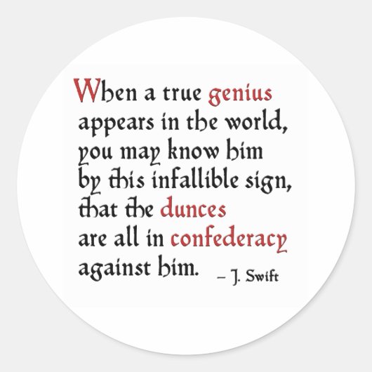 Confederatie van Dunces Ronde Sticker (Voorkant)