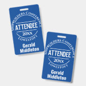 Conference Attendee Badge (Front & Back)