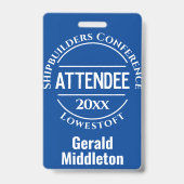 Conference Attendee Badge (Back)