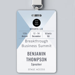 Conference Business Corporate Event Blauwe ID Naam Badge