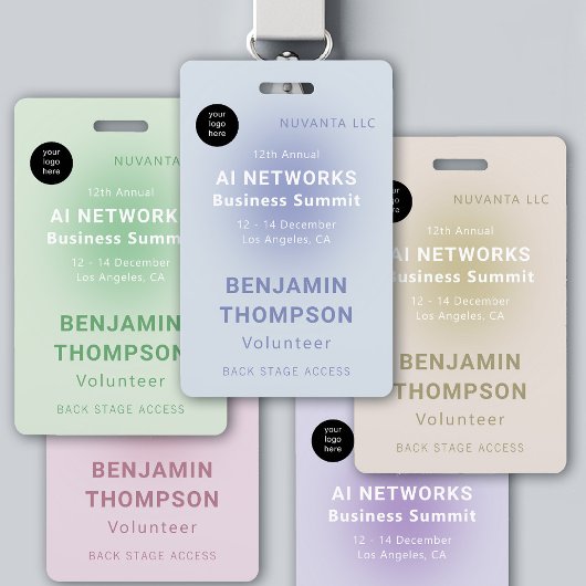 Conference Corporate Business Event Logo Blauwgroe Badge