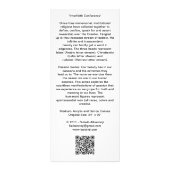 Conférence interconfessionnelle - Carte rack (Dos)