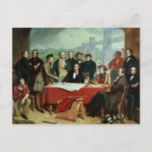 Conferentie van ingenieurs bij de Brug van Britann Briefkaart