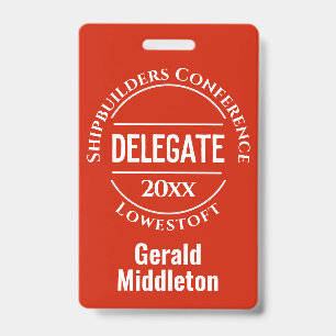 Conferentiedelegatiebadge Badge