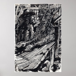 "Confess!", india inkttekening Poster