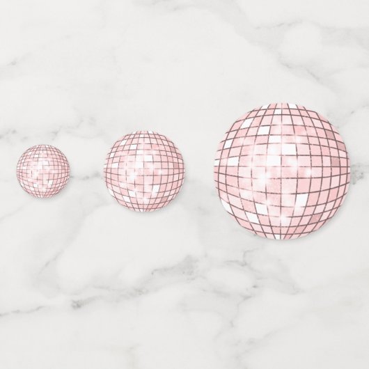 Confetti à bille en argent et en rose (Devant)