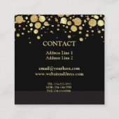 Confetti à huile d'or sur Carte de visite Carré no (Dos)