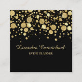 Confetti à huile d'or sur Carte de visite Carré no (Devant)