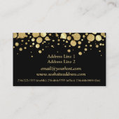 Confetti à huile d'or sur Carte de visite noir (Dos)