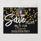 Confetti Aangepast Afstuderen Aangepaste foto Opsl Aankondigingskaart (Voorkant)