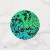 Confetti abstrait vert, abstrait doux doux (Petit recto)