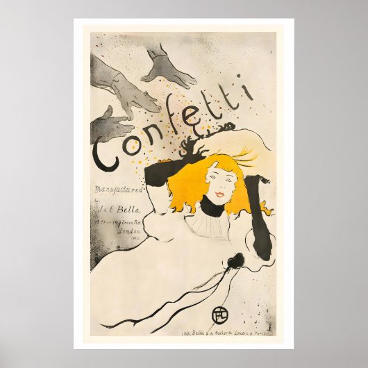 Confetti Affiche Vintage par Henri de (Devant)