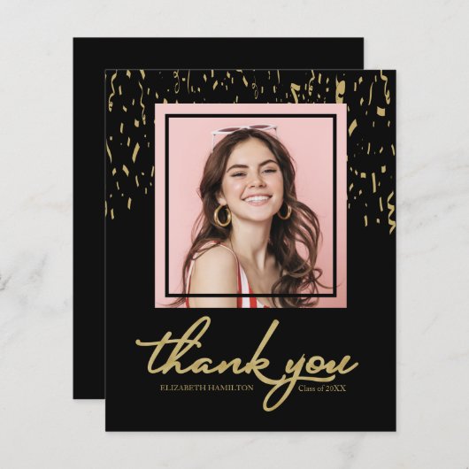 Confetti Afstuderen Fotobudget Hartelijk dank (Voorkant / Achterkant)