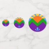 Confetti avec drapeau de Manitou Springs, États-Un (Derrière)