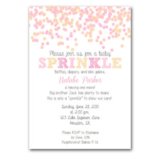 Confetti Baby Sprinkle Uitnodiging