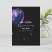 Confetti Balloon Verjaardagsfeest Kaart (Staand voorkant)