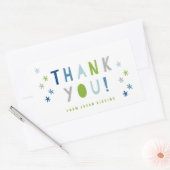 Confetti Bash | Autocollant de remerciement pour f (Enveloppe)